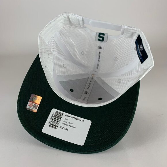 Michigan State Spartans NCAA Green Top of the World Snapback Trucker Hat New - Picture 4 of 5